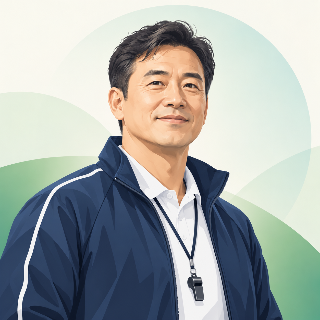 안수봉 경기운영본부 임시 일러스트